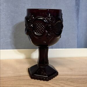 Vintage Avon Cape Cod Ruby Red Glass Dessert Wine Goblet 1976-1982 4.5" Cups